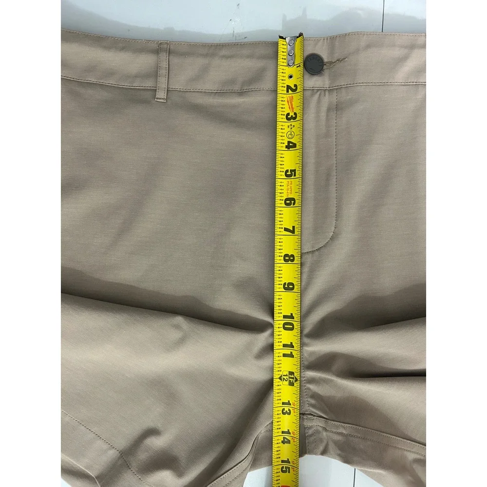 Faherty All Day Shorts Mens 38 Khaki Tan Drawstring Stretch‎